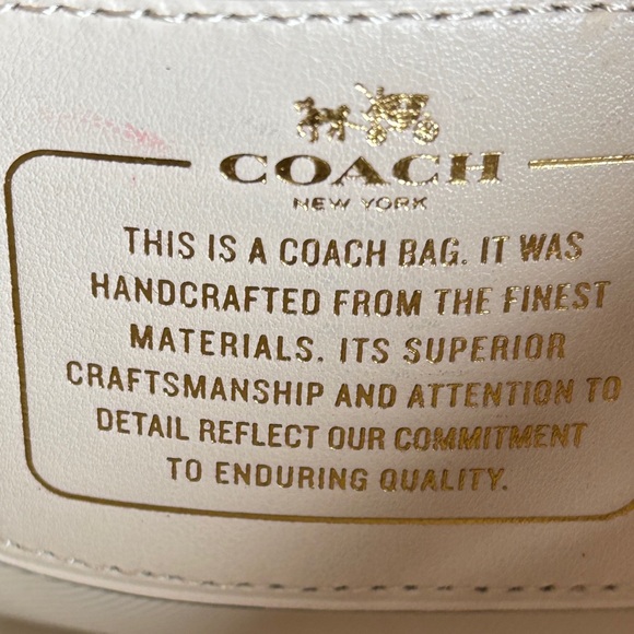 Coach Cream Beige Tea Rose Floral Studded Tote Bag shoulder bag - Picture 13 of 15